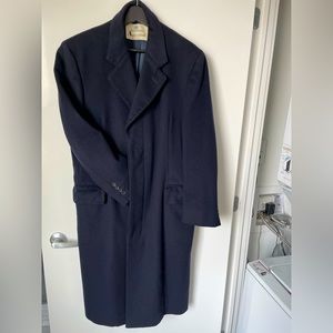 Vintage Aquascatum Mens long wool overcoat